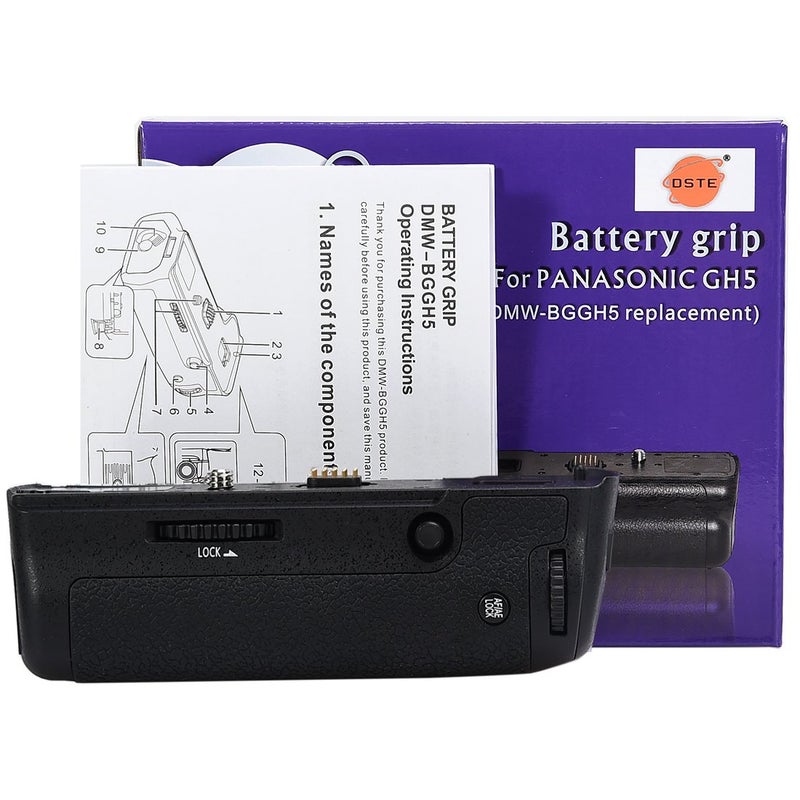 DSTE Pro DMW-BGGH5 Vertical Battery Grip Compatible with Panasonic Lumix GH5, GH5S, GH5 Mark II Digital Camera, Working with DMW-BLF19 BLF19E Battery not Included - Image 1